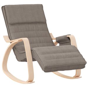 vidaXL Fotel bujany, kolor taupe, tapicerowany tkaniną