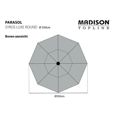 Madison Parasol Syros Luxe, 350 cm, okrągły, ecru