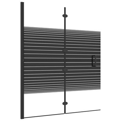 vidaXL Składana kabina prysznicowa, ESG, 120x140 cm, czarna