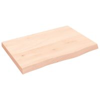 vidaXL Blat stołu, 60x40x4 cm, surowe drewno dębowe