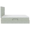 vidaXL Ł&oacute;żko z miejscem na przechowywanie i LED Jasnoszary Aksamit