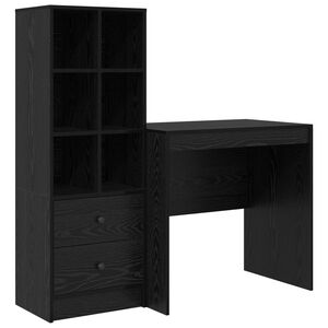 vidaXL Biurko Czarny Dąb 125,5 x 50 x 127 cm 2 szt.