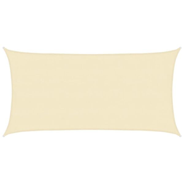 vidaXL Żagiel przeciwsłoneczny, 160 g/m&sup2;, kremowy, 4x7 m, HDPE