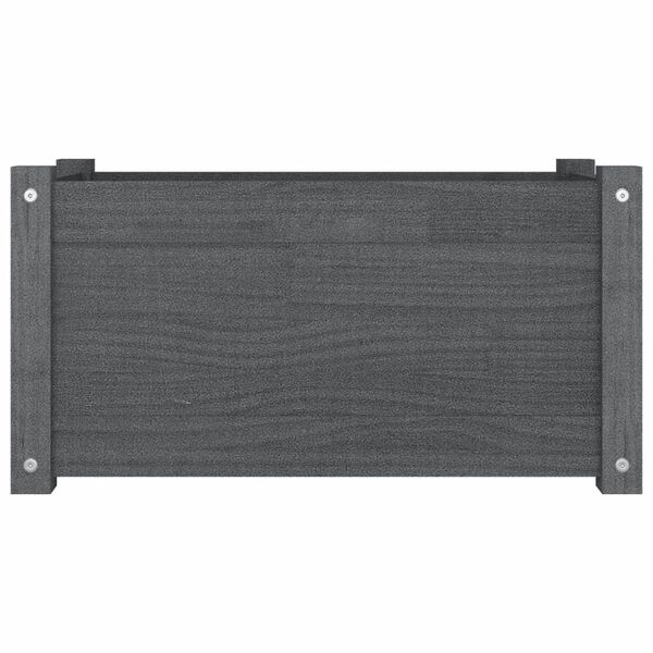 vidaXL Donice ogrodowe, 2 szt., szare, 60x31x31 cm, drewno sosnowe