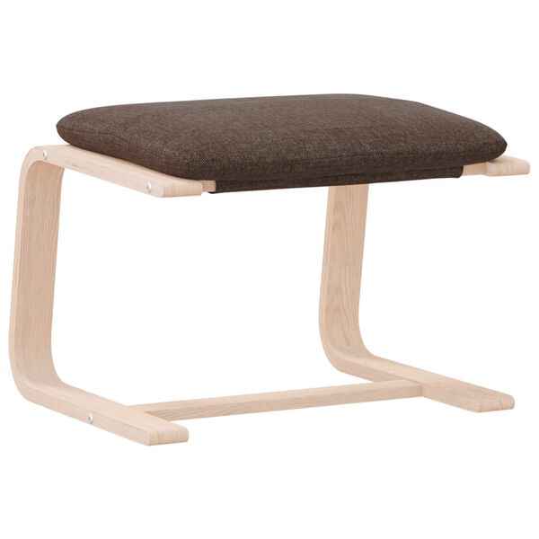 vidaXL Podn&oacute;żek, ciemnobrązowy, 51x41x40 cm, tapicerowany tkaniną