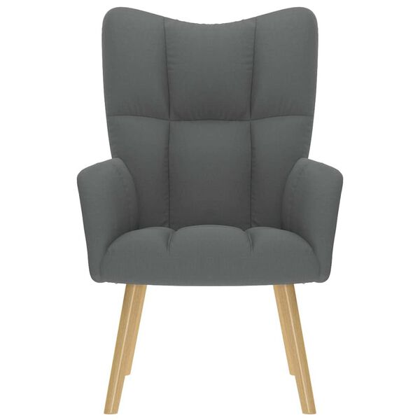 vidaXL Fotel wypoczynkowy, ciemnoszary, obity tkaniną