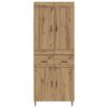 vidaXL Highboard 2 pcs Dąb rzemieślniczy Materiał drewnopochodny