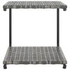 vidaXL 2-osobowe ł&oacute;żko ogrodowe z poduszkami, rattan PE, szare