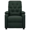 vidaXL Fotel masujący, ciemnozielony, obity tkaniną