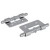 vidaXL Zamek 2 szt. Srebrny 46 x 17 x 1,2 mm Stal