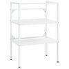 vidaXL Stelaż z wbudowaną umywalką, biały, żelazny