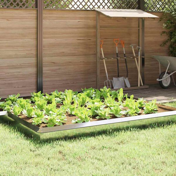 vidaXL Ogrodzenie ślimakowe Srebrny 50 x 3,5 x 25 cm