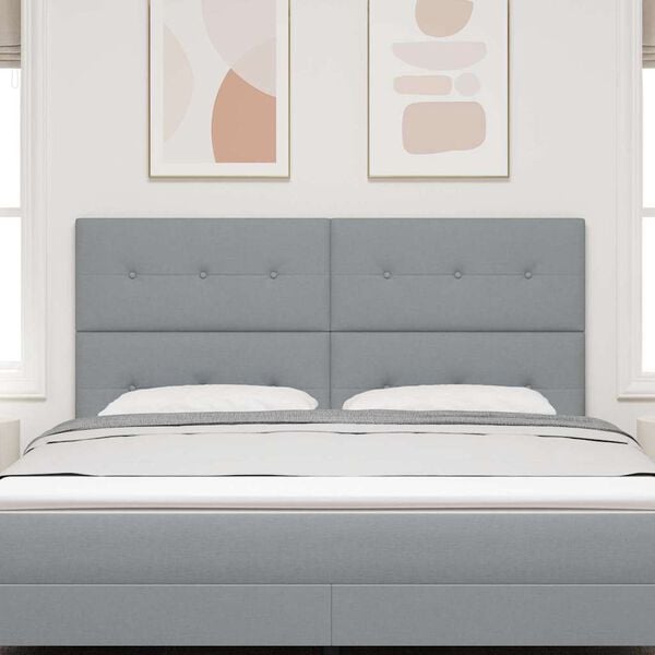 vidaXL Zagł&oacute;wek regulowany pod względem wysokości Jasnoszary 180 cm