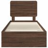 vidaXL Ramka łóżka Brązowy dąb 75 x 190 cm Materiał drewnopochodny