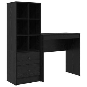 vidaXL Biurko Czarny Dąb 125,5 x 40 x 127 cm 2 szt.