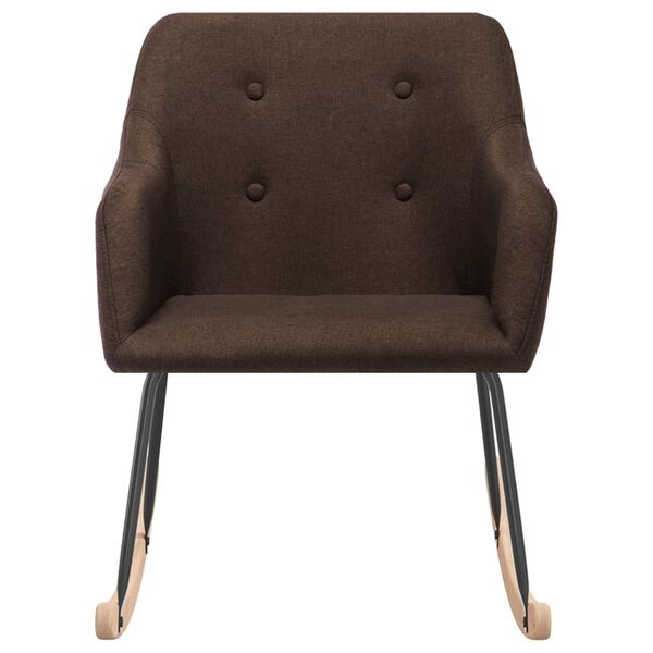 vidaXL Fotel bujany, brązowy, tapicerowany tkaniną