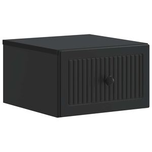vidaXL Wisząca Szafka Nocna Czarny 33 x 34,5 x 20 cm