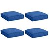 vidaXL Poduszka 4 pcs Niebieski kr&oacute;lewski 40 x 40 x 8 cm