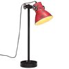 vidaXL Lampa stołowa, 25 W, postarzany czerwony, 15x15x55 cm, E27