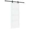 vidaXL Drzwi przesuwne 83 x 211 cm Drewno inżynieryjne biały i czarny