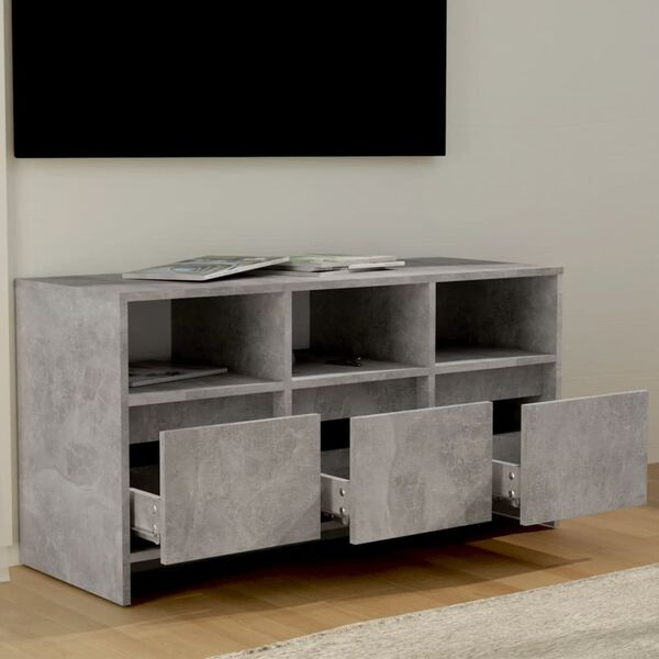 vidaXL Szafka pod TV, szarość betonu, 102x37,5x52,5 cm