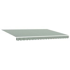 vidaXL Markiza wysuwana Zielony i Biały 450 &times; 350 cm