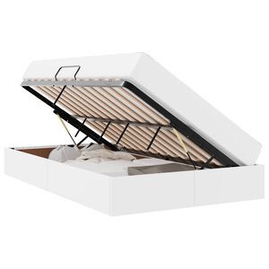 vidaXL Ł&oacute;żko z miejscem na przechowywanie i materacem Biały