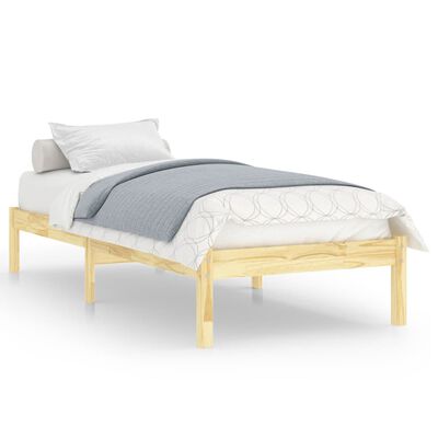 vidaXL Rama łóżka, lite drewno sosnowe, 100x200 cm