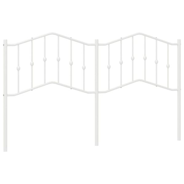 vidaXL Metalowe wezgłowie, białe, 160 cm