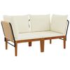 vidaXL 2 pcs Solidne drewno akacjowe i lina naturalny