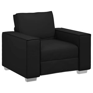 vidaXL Fotel Czarny 100 cm Sk&oacute;ra ekologiczna