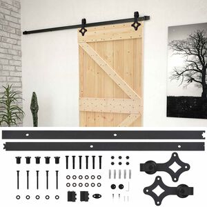 vidaXL Drzwi przesuwne 90 x 210 cm Lite drewno sosnowe