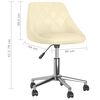 vidaXL Obrotowe krzesła stołowe, 6 szt., kremowe, sztuczna sk&oacute;ra
