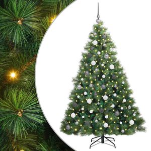vidaXL Sztuczna choinka z 300 diodami LED Zielony 180 cm PE i PVC