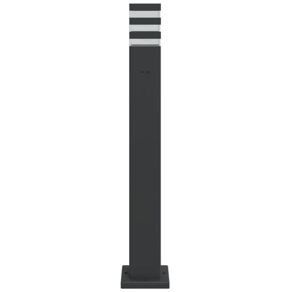 vidaXL Zewnętrzne lampy stojące, z gniazdkami, 3 szt., czarne, 80 cm