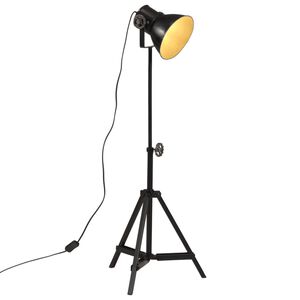 vidaXL Lampa stołowa, 25 W, czarna, 35x35x65/95 cm, E27