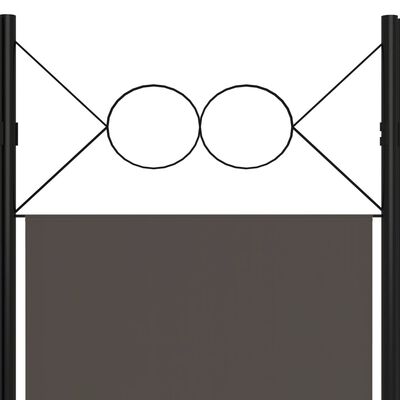 vidaXL Parawan 3-panelowy, antracytowy, 120 x 180 cm