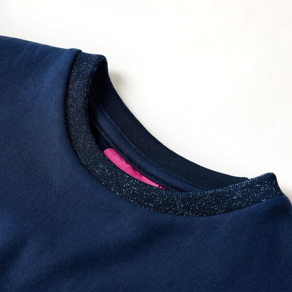 Sukienka dziecięca z długimi rękawami, granatowa, 104