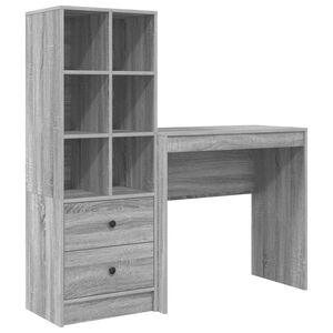 vidaXL Biurko Szary Sonoma 125,5 x 40 x 127 cm 2 szt.