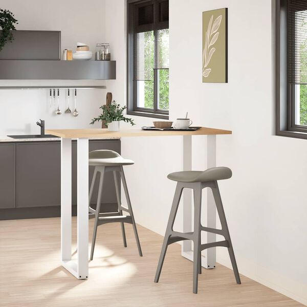 vidaXL Nogi do stołu barowego w kształcie litery U 2 szt. Białe 60x(110-111) cm Stal