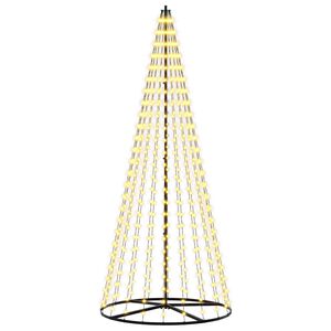 vidaXL Choinka świąteczna LED 235 cm 500 LED Ciepła biel Żelazo Czarny
