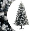 vidaXL Sztuczna choinka z zawiasami 120 cm PVC i Metal Szary i biały