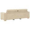 vidaXL Sofa 3 pcs Kremowy 221 x 80 x 80 cm Tkanina lniana