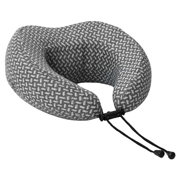 vidaXL Poduszka podr&oacute;żna na szyję Szary 30 x 28 x 14 cm Poliester