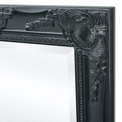 vidaXL Lustro ścienne w stylu barokowym, 120x60 cm, czarne