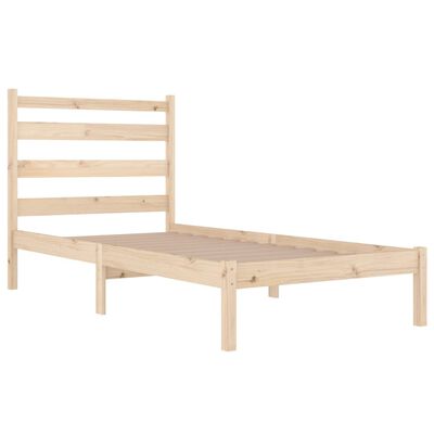 vidaXL Rama łóżka, lite drewno sosnowe, 75x190 cm, pojedyncza