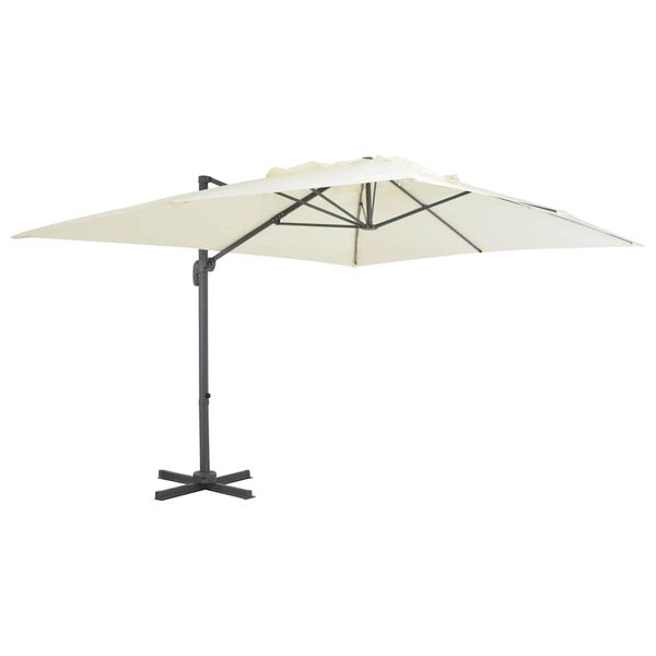vidaXL Parasol ogrodowy Cantilever z aluminiowym słupkiem 400x300 cm, piaskowy