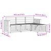 vidaXL Zestawy sof 4 pcs Naturalny Lite Drewno Akacji