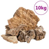 vidaXL Kamienie dragon stone, 10 kg, brązowe, 5-30 cm