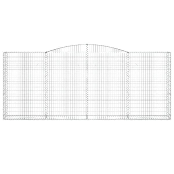 vidaXL Kosze gabionowe, 10 szt, 400x50x160/180cm, galwanizowane żelazo